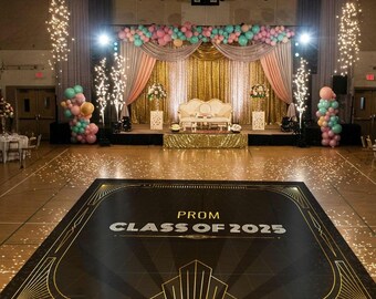 Custom Prom Dance Floor Wrap Decal: Monogram Vinyl, Removable