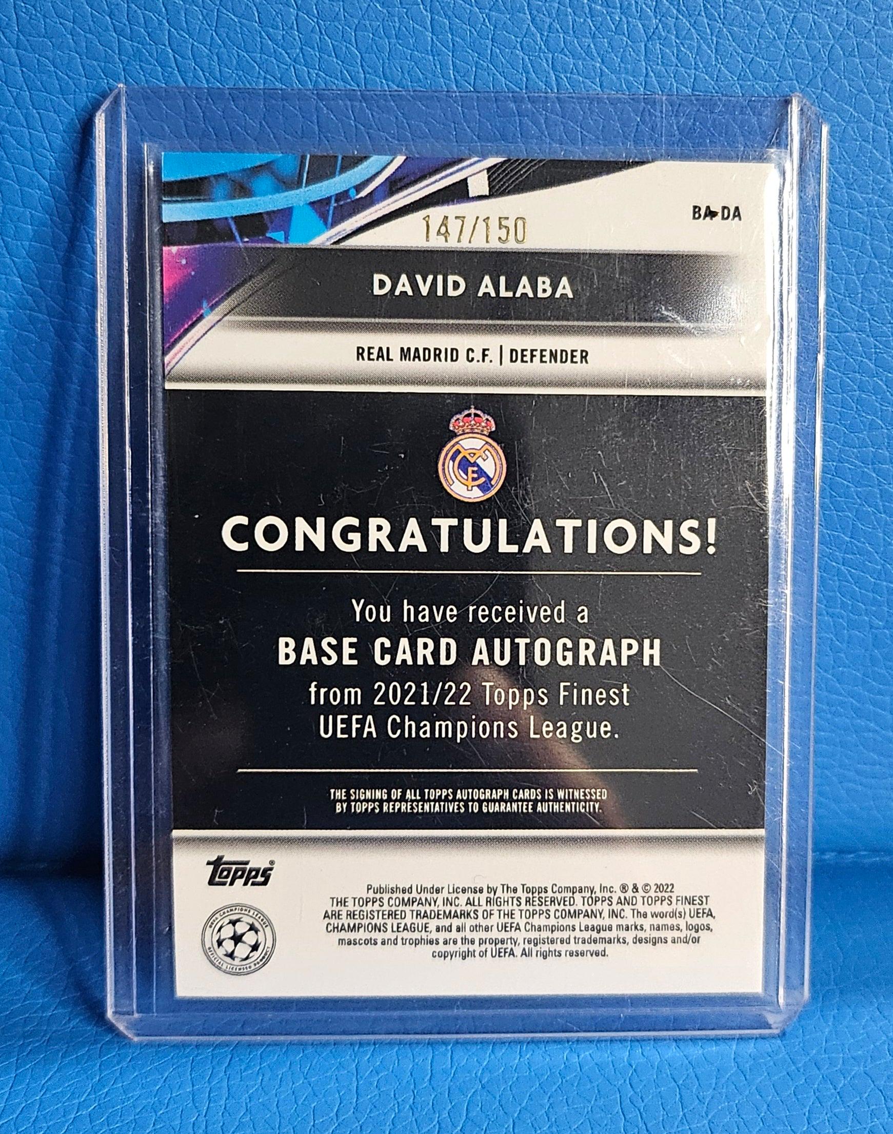 2022 Topps Finest UEFA Champions League David Alaba