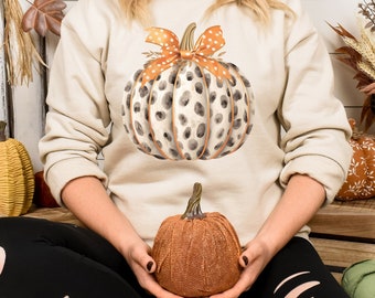 Fall Pumpkin Sweatshirt, Retro Fall Crewneck T-Shirt ,Teacher Sweatshirt, Cute Fall Sweatshirt, Thanksgiving T-Shirt, Fall Shirt for Women