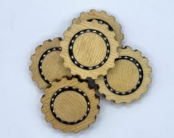 Rolamento de Engrenagem de Madeira - Mini Brinquedo Sensorial Anti-Stress