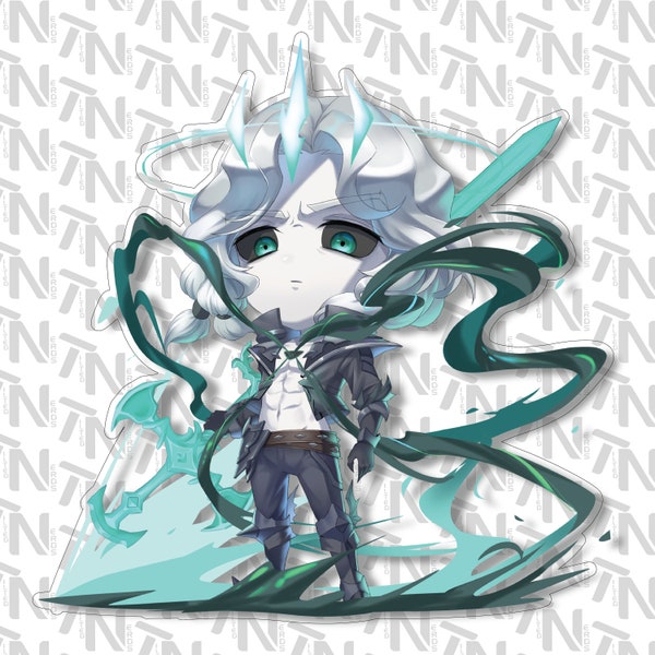 League of Legends - Viego Chibi Fanart| Clear Vinyl Sticker | Water Bottle | Laptop | Gift | Gamer Sticker | Hand Drawn Art | Laminated