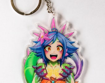 League of Legends - Chibi Champions Fanart | Clear Glitter Charms | Keys | Backpack | Purse | MOBA | Gift | Gamer Gift | Hand Drawn Art