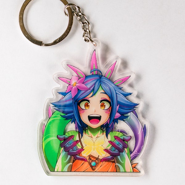 League of Legends - Chibi Champions Fanart | Clear Glitter Charms | Keys | Backpack | Purse | MOBA | Gift | Gamer Gift | Hand Drawn Art