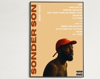 Sonder Son / Brent Faiyaz / Album Tracklist / Poster Print / - Etsy