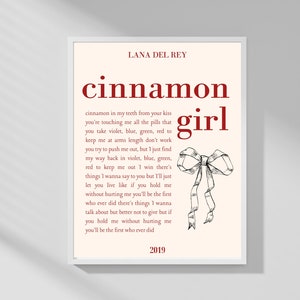 Lana Del Rey Poster, Cinnamon Girl Poster, Cinnamon Girl Lana Del Rey, Music Poster, Lana Del Rey Aesthetic, Aesthetic Wall Poster, NFR