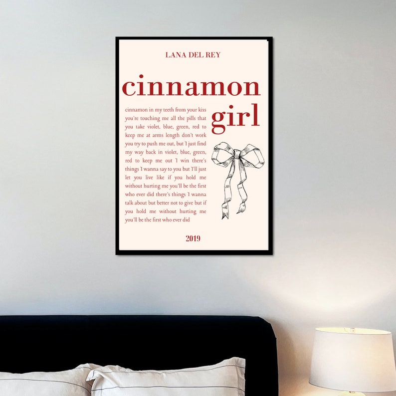 Lana Del Rey Poster, Cinnamon Girl Poster, Cinnamon Girl Lana Del Rey