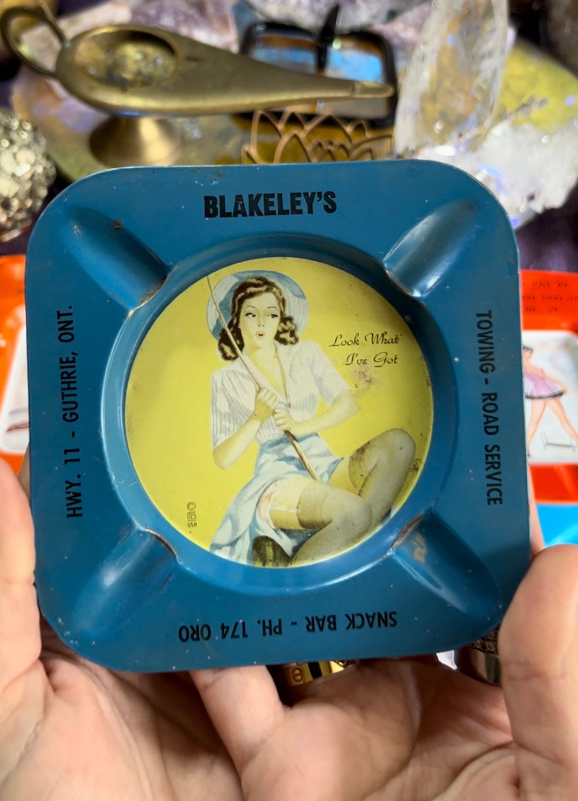 Vintage Pinup Girl Ashtray - Etsy