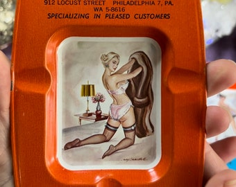 Vintage Pinup Girl Ashtray - Etsy