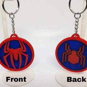 Spiderman Keychain 3D Printed - Double Sided