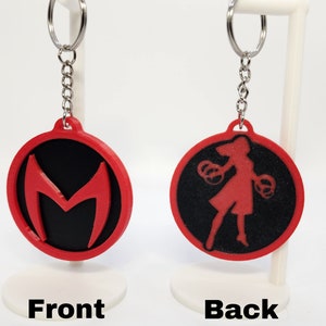 Scarlet Witch Keychain 3D Printed - Double Sided