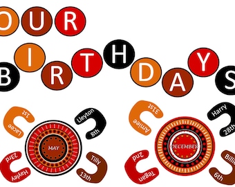 Aboriginal Birthday Display, Indigenous Birthday Display, Indigenous Birthday Classroom Display, Our Birthdays Bulletin Board, Indigenous