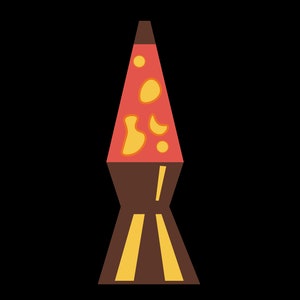 Lava Lamp PNG – Retro Digital Download | Transparent Background | 70s Groovy Clipart