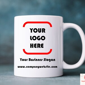 Company Mugs, Company Logo Mugs, Company Written Mug, Custom Photo Mugs, Custom Text Mug, Personalized Mugs, Customizable Mugs, Giftable Mug