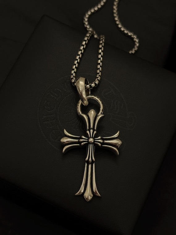 Chrt Necklace Big Cross Pendant Y2k .925 Sterling Silver - Etsy Chrt Necklace Big Cross Pendant Y2k .925 Sterling Silver - Etsy