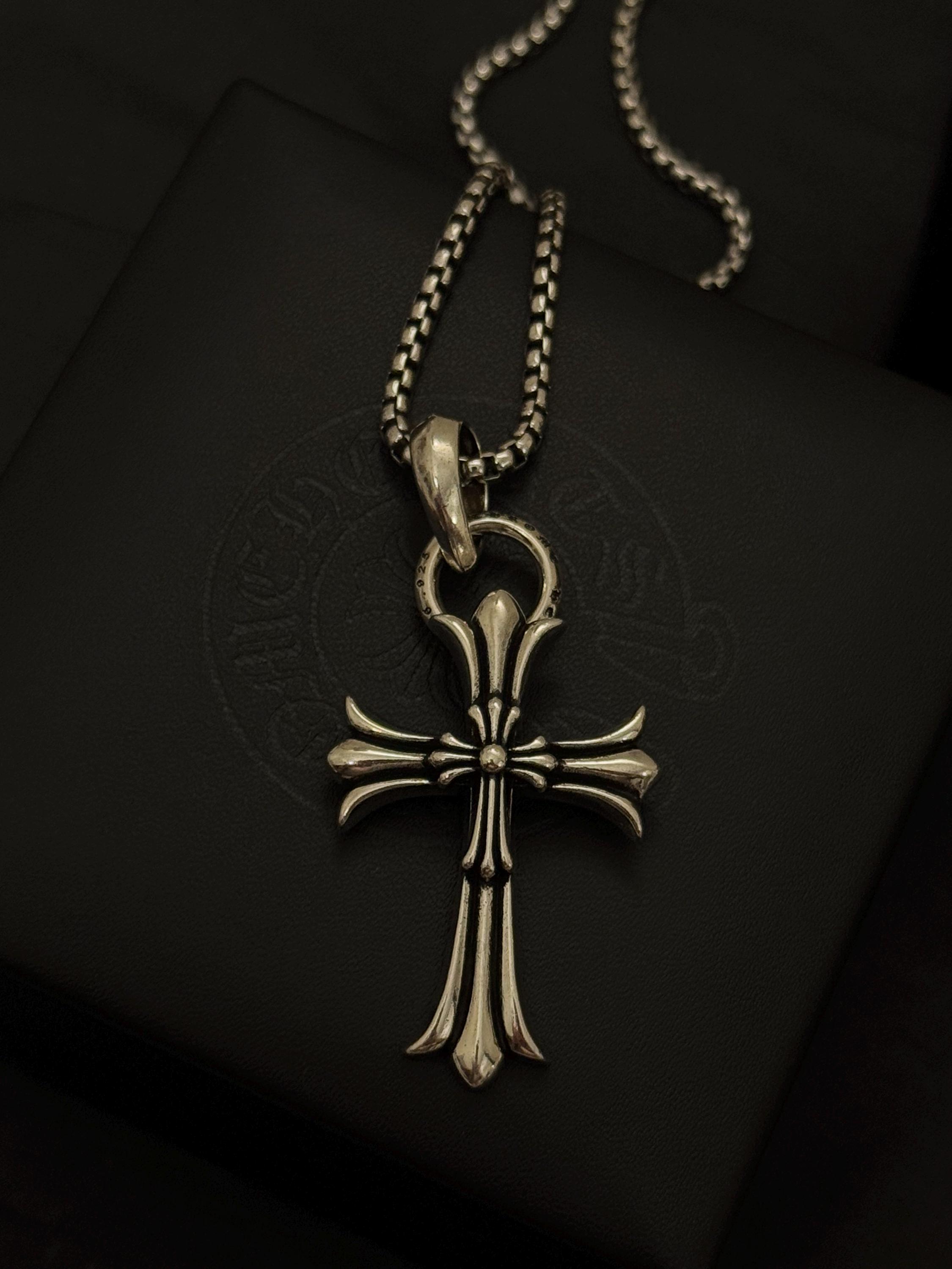 Chrt Necklace Big Cross Pendant Y2k .925 Sterling Silver - Etsy Chrt Necklace Big Cross Pendant Y2k .925 Sterling Silver - Etsy