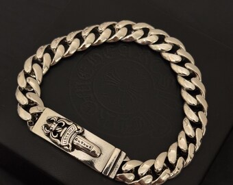 CH Dagger Bracelet Y2K Gothic .925 Sterling Silver - Etsy CH Dagger Bracelet Y2K Gothic .925 Sterling Silver - Etsy
