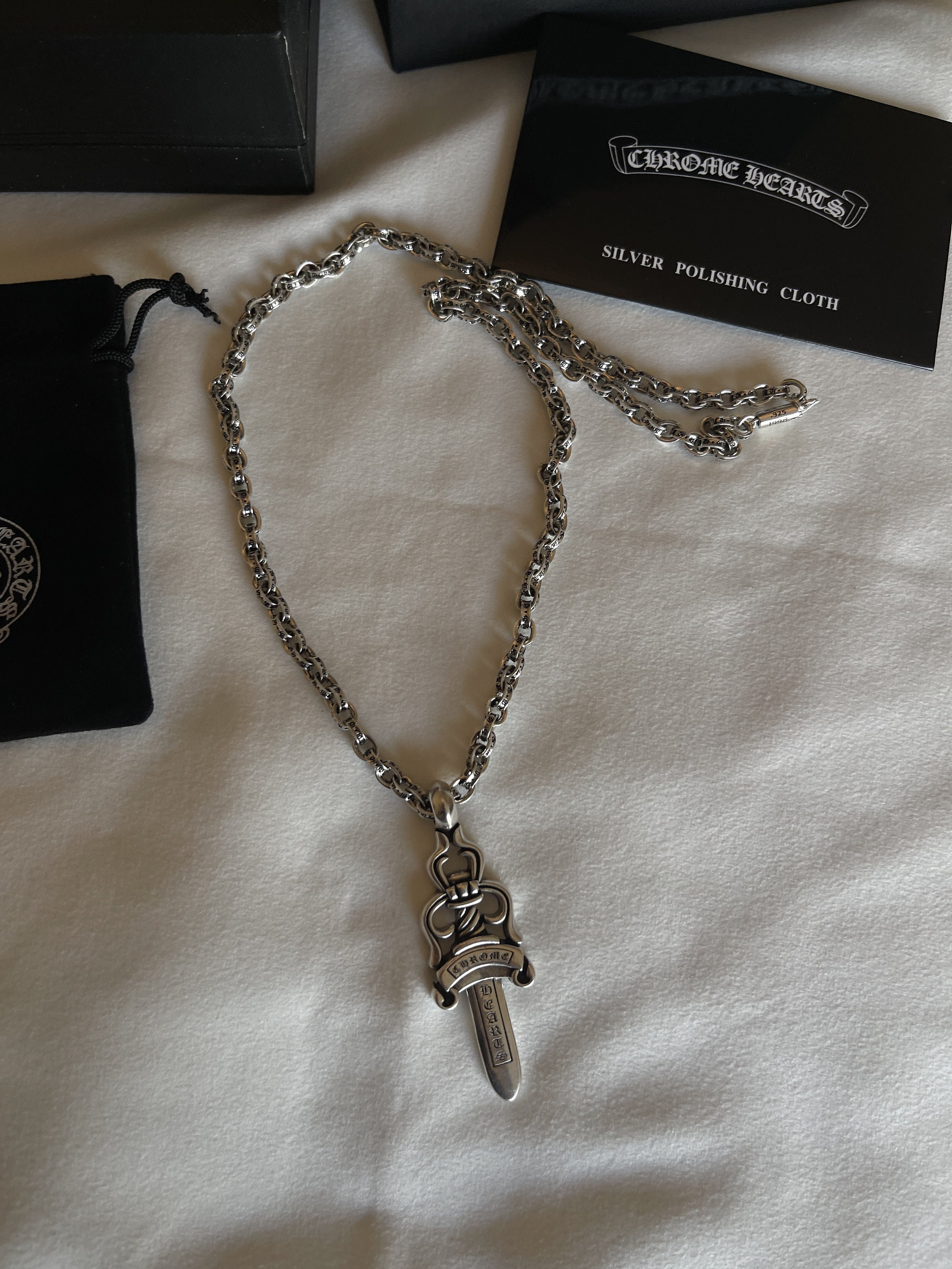 Chrome Hearts Cross & Dagger Pendant Necklace