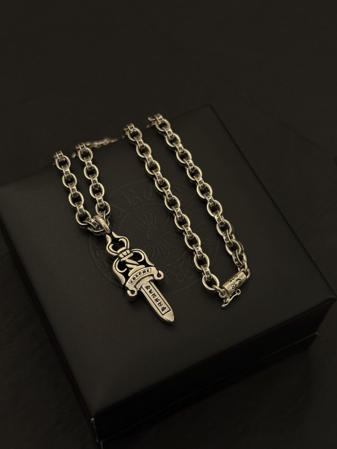 CH Necklace Small Dagger Pendant Y2k .925 Sterling Silver - Etsy CH Necklace Small Dagger Pendant Y2k .925 Sterling Silver - Etsy