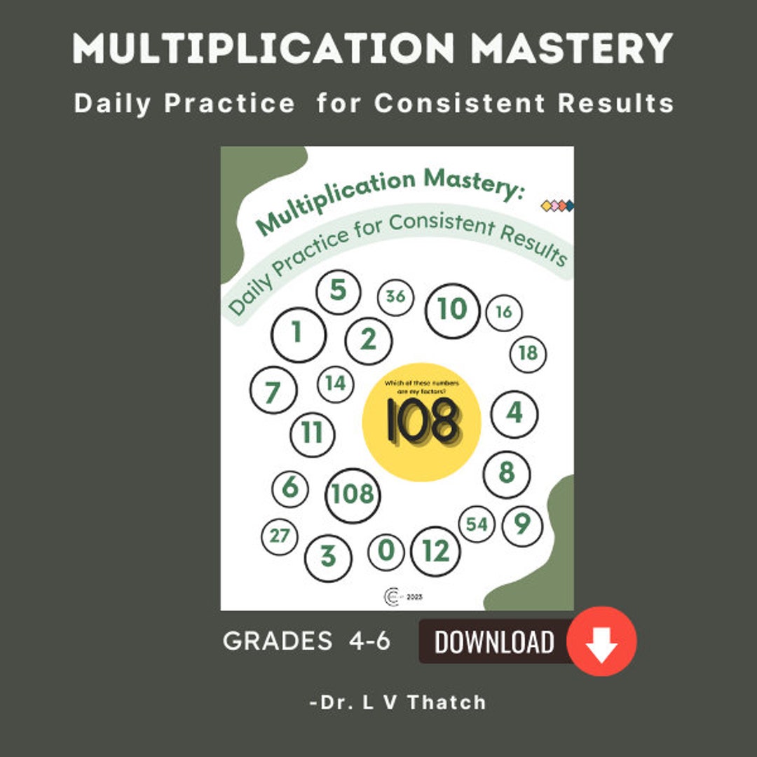 Mastering Multiplication: A Comprehensive Practice Booklet to - Etsy