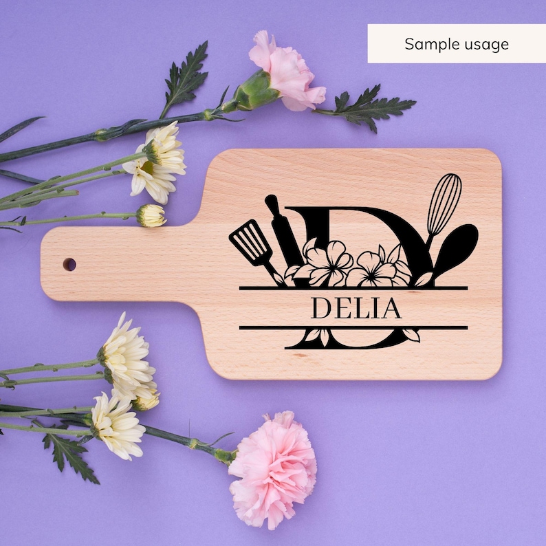 Kitchen Monogram Svg Bundle A-Z, Split Monogram Alphabet, Cooking ...