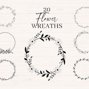 Kranz svg, Kreis svg Bundle, Blumenkranz svg, Hochzeit Kranz svg, Kranz Monogramm svg, Kreis Rahmen, Kranz Clipart, Blumen Border svg