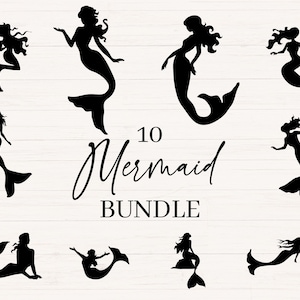 Mermaid Bundle svg, jpg, png, Mermaids svg, Mermaidclipart, Cut Files, kommerzielle Nutzung
