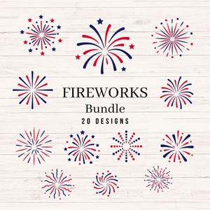 Fireworks SVG Bundle, 4th of July svg, Patriotic svg, Independence Day svg, Fireworks svg, png, dxf, USA Cut Files, July 4th Clipart