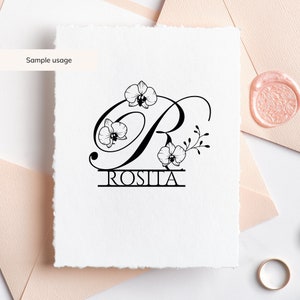 Orchids Split Monogram Svg, Png, Dxf, Floral Monogram Clipart, Orchid ...