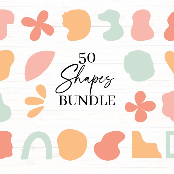 Abstract Shapes Bundle svg, jpg, png, Shapes Clipart Bundle, Hand drawn, Shape Background, Splatter Background, Doodle svg