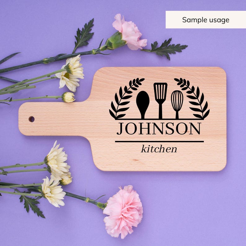 Kitchen Monogram SVG Bundle, Personalized Kitchen Sign, Custom Kitchen ...
