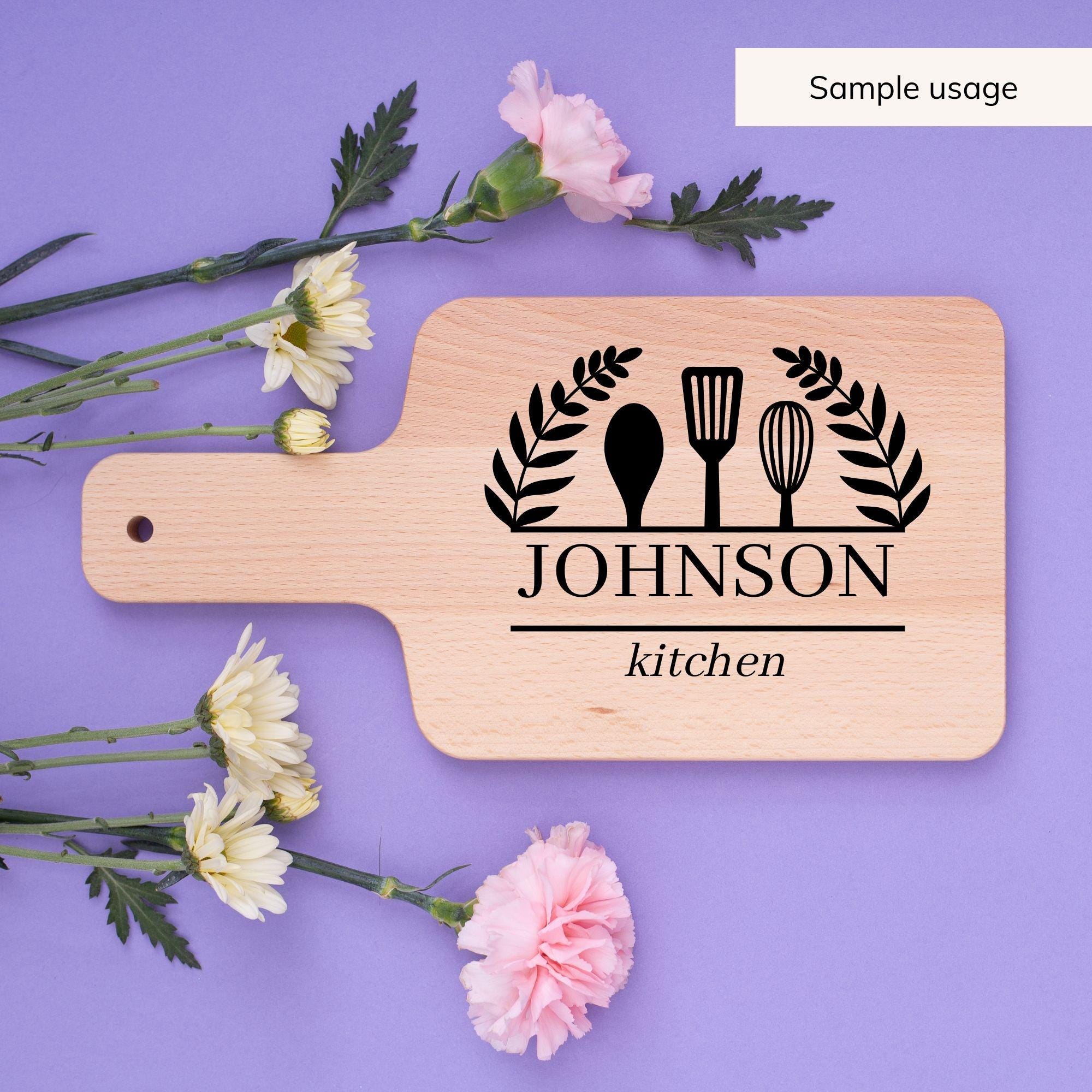Kitchen Monogram SVG Bundle, Personalized Kitchen Sign, Custom Kitchen ...