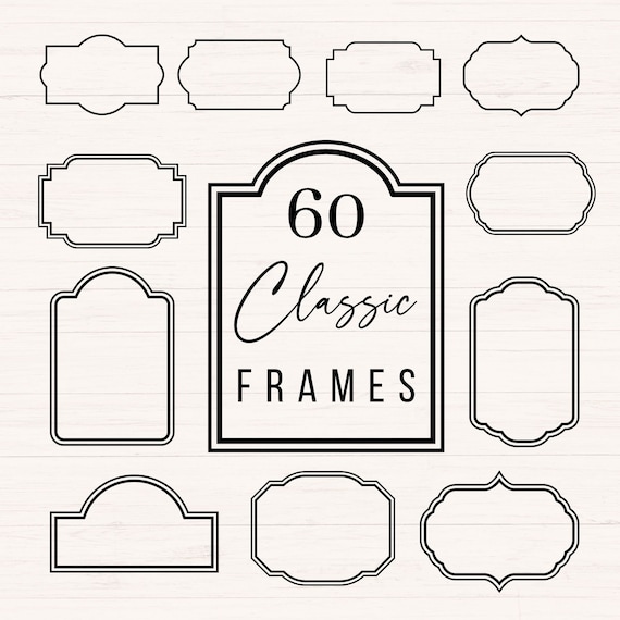 Classic Frames svg bundle, Labels svg, Vintage Frames, Label Borders, Decorative Frames, Frames svg bundle, Banners Clipart, Commercial Use