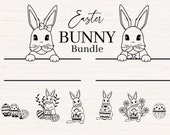Easter Bunny svg, Easter Clipart, Bunny svg bundle, Rabbit svg, Bunny Split Name svg, Easter Bunny Cut File, Hand drawn Easter Bunny
