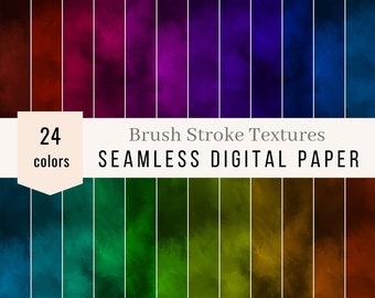 Seamless digital paper png, Brush stroke texture, Rainbow digital paper, Oil pastel texture, Paint brush texture background, Commercial use