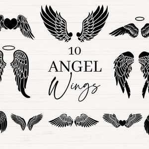 Angel Wings bundle svg, jpg, png, dxf, Angels silhouette svg, Angel svg, Wings clipart, Commercial use cut files