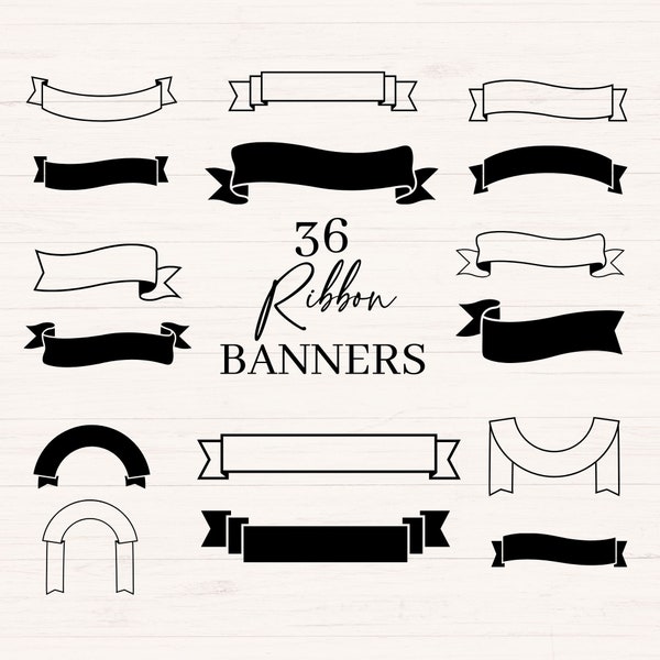 Banner svg, png, jpg, dxf, Ribbon svg, Ribbon banner svg, Label svg, Scroll svg, Frame svg, Commercial use cut files