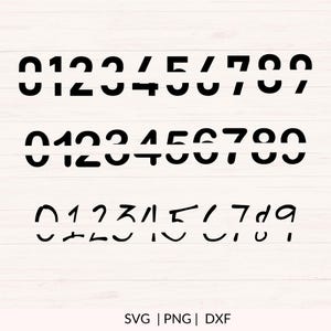 Split Numbers Svg, Numbers Svg, Dxf, Png, Split Number Clipart, Number ...
