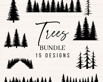 Trees svg bundle, Pine Trees svg, png, dxf, Forest Trees, Mountain Tree svg, Forest clipart bundle, Tree Silhouette svg, Commercial Use