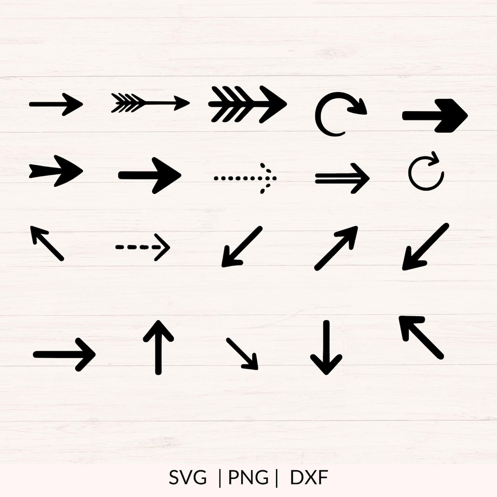 Arrows SVG Bundle, Png, Dxf, Arrow Clipart, Hand Drawn Arrow SVG ...