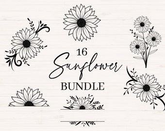 Sonnenblume Bundle svg, jpg, png, Sonnenblumen svg, Sonnenblumenrahmenrand, Sonnenblume Clipart, Sonnenblume schneiden Dateien, Sonnenblume Vektor, kommerziell