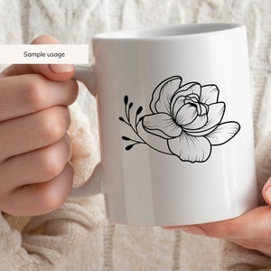 Pioenrozen SVG bundel, Peony SVG, pioenrozen boeket SVG, bloemstuk SVG, bruiloft bloemen SVG, Peony bloem, commerciële snijbestanden afbeelding 10