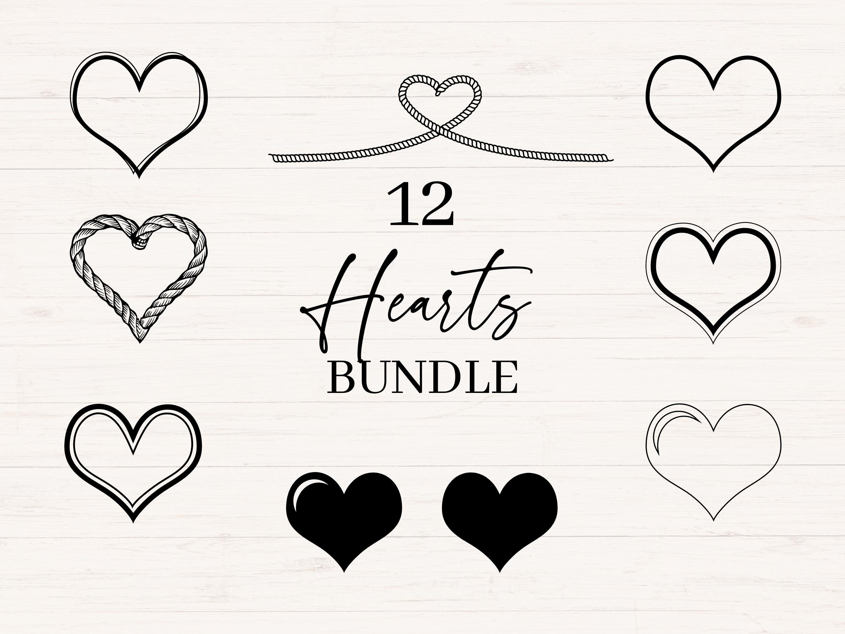Hearts SVG Jpg Png Dxf Files Heart Clipart Heart Graphic Etsy Australia