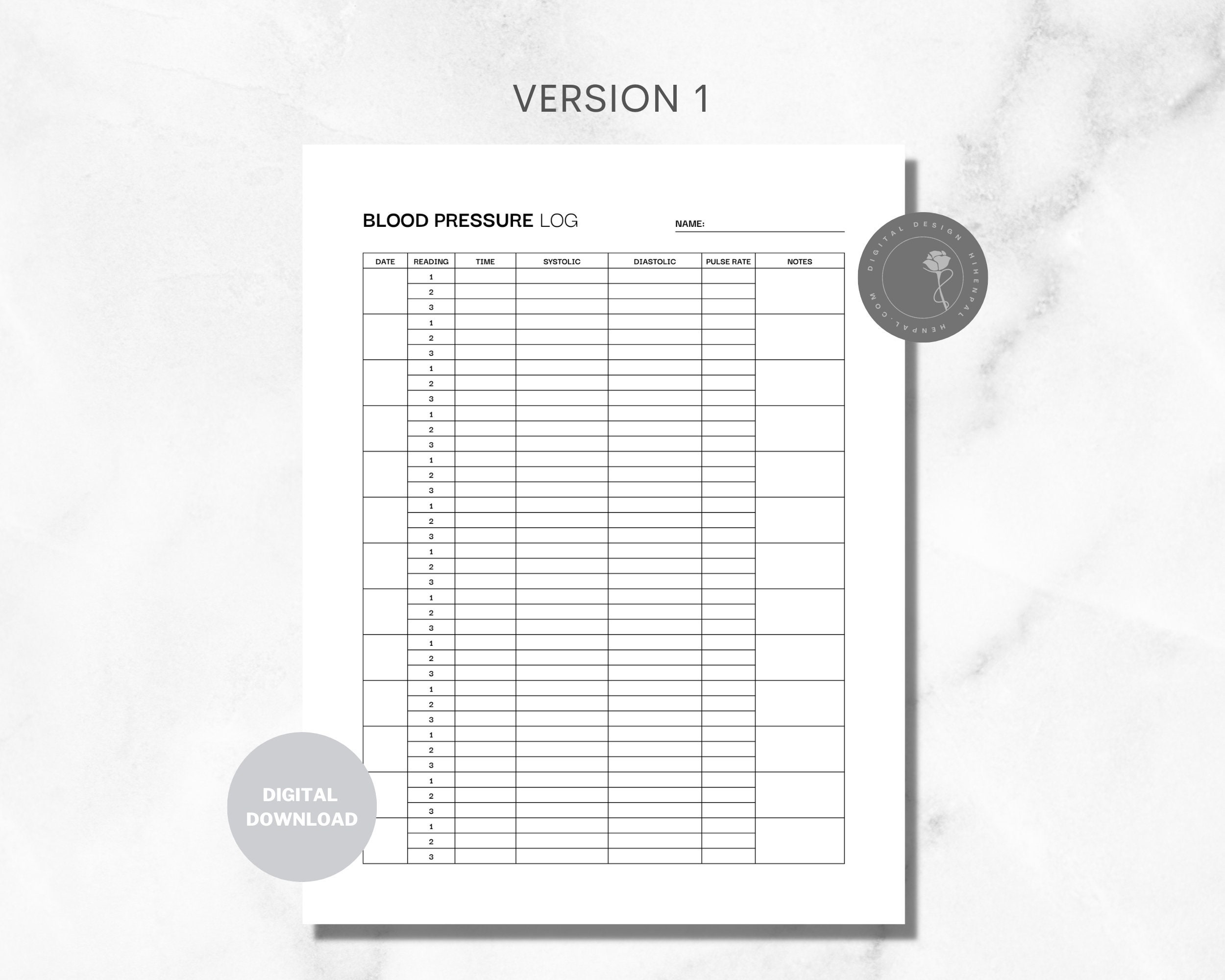 Blood Pressure Log Tracker Template Business Format - Vrogue