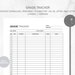 Grade Tracker Printable Fillable PDF Assignment Log School Organizer ...