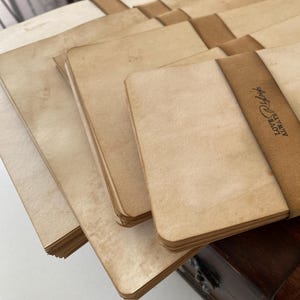 Stack of Coffee & Tea Dyed Cardstock Blanks | Thick 300gsm  | Junk Journal | Hand Dyed | Antique | Aged | Stained, Distressed Ephemera