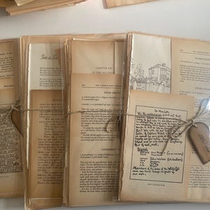 Old Vintage Book Pages - Antique Torn Paper Bundles Pack Assorted ...