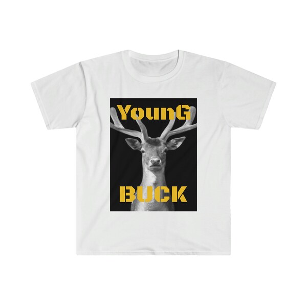 Unisex Softstyle T-Shirt young buck young dear rain dear antelope male