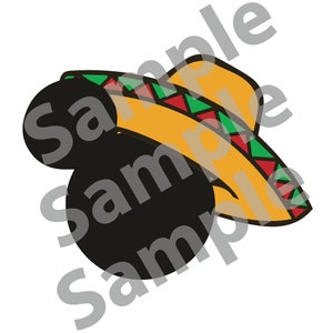 Mouse with sombrero t-shirt artwork