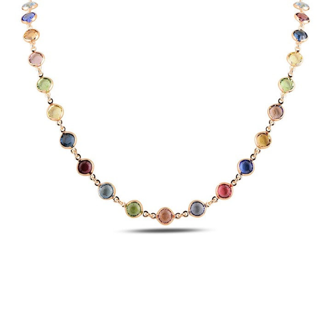 Swarovski Tennis Necklace, Crystal Rhinestone Necklace, Silver Necklace