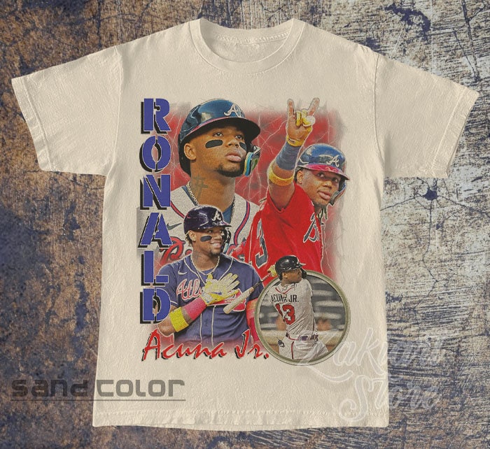 MLB, Shirts & Tops, Mlb Atlanta Braves Los Bravos Ronald Acuna Jr Jersey  Tshirt